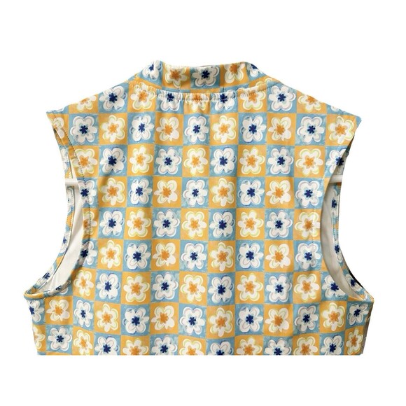 NEW Bad Birdie Womens XS Flower Power Multi Performance Sleeveless Golf Polo - Picture 6 of 9